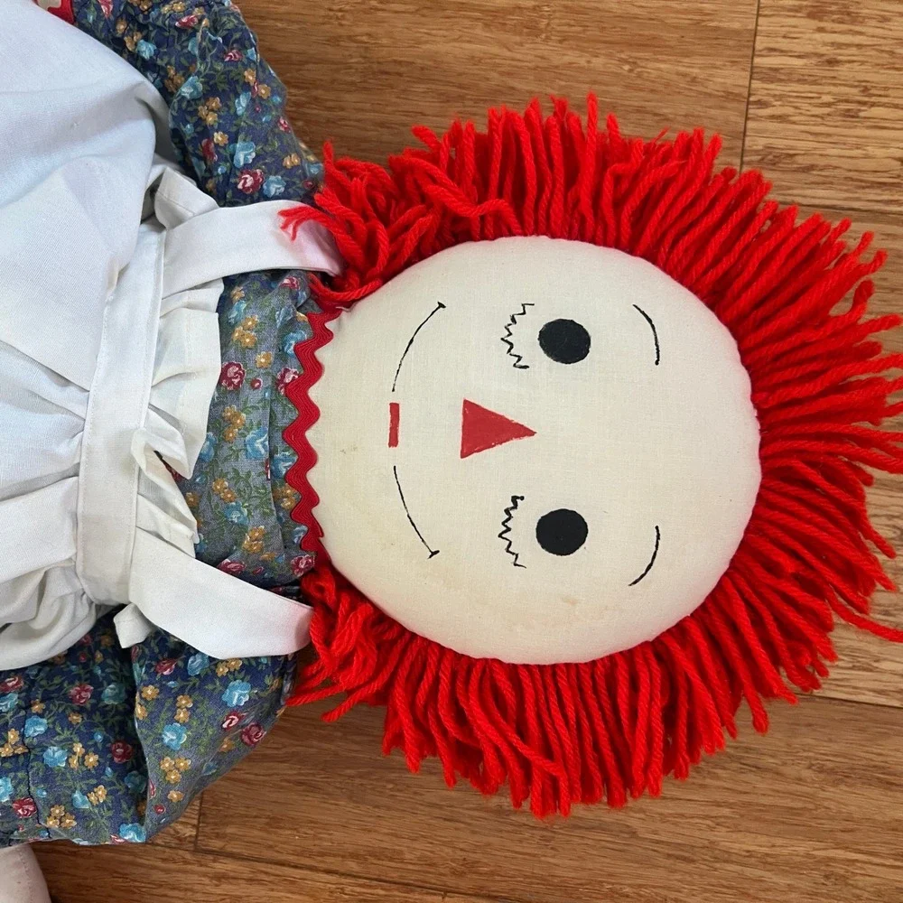 Unbranded Raggedy Ann Andy 26in Plush Set Vintage Style Red White Blue Americana